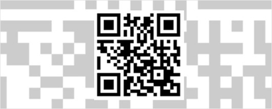 Digital image of a normal QR code